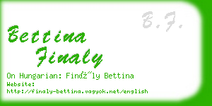 bettina finaly business card